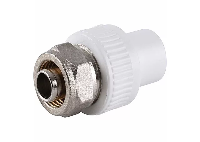 Ниппель ПП полипропиленовый на PEX 20х16 мм серый